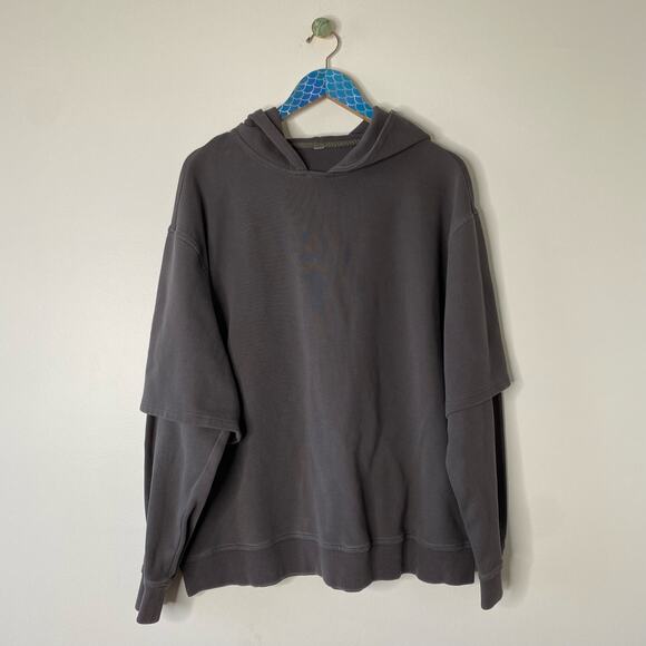 LIT ACTIVEWEAR Gray Cozy Oversized Two-Piece Cotton Hoodie - Picture 8 of 8
